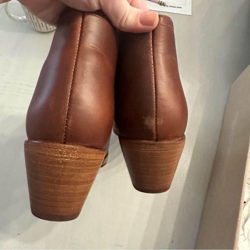 Nosolo Women’s Mia Ankle Bootie Low Cut Leather Slip-On in Terracotta Sz 11 NIB - Picture 11 of 11